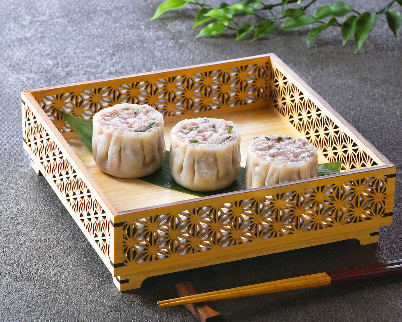 皿盛りのしお焼売