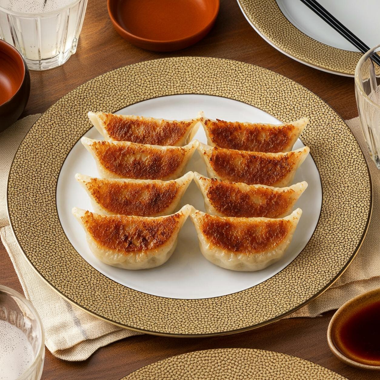 京都餃子生姜仕立てがこんがり焼けた